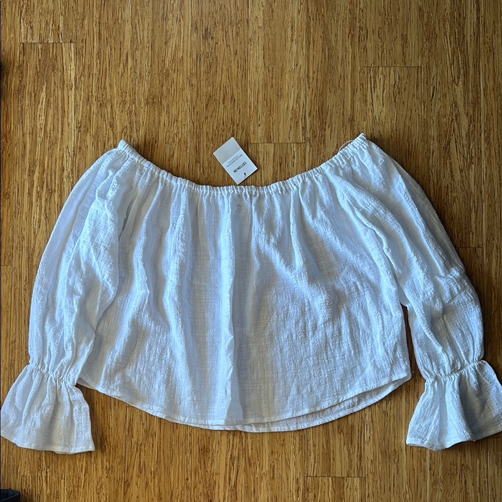 Elegant White Off-Shoulder Top